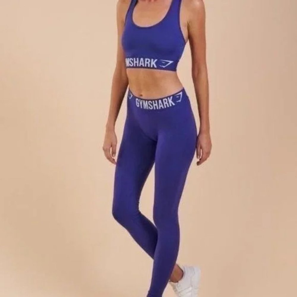 Gymshark Fit Leggings- Purple/White
